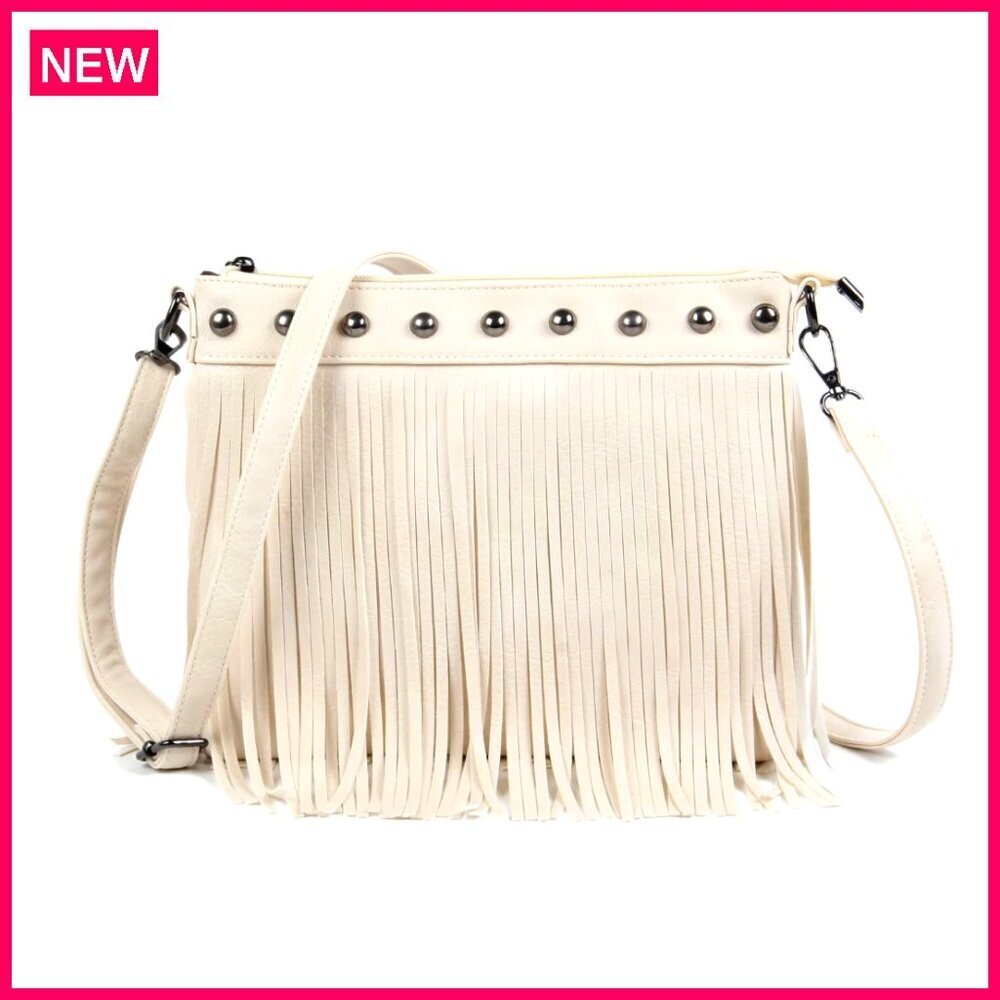 Vintage Hobo Crossbody Purse with Fringe Tassel Small Shoulder Bag